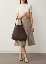 Dark Chocolate Suede Bespoke Tote