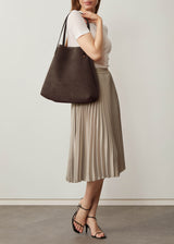 Dark Chocolate Suede Bespoke Tote