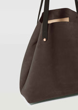 Dark Chocolate Suede Bespoke Tote