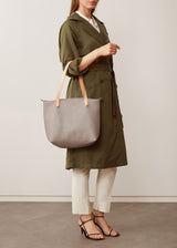 Taupe Mini Bespoke Zip Tote