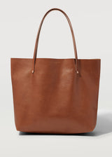 A straight on view of the buttery soft Australian Made Maple Bespoke Tote from Charlie Middleton.