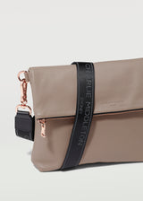 Taupe Fold Over Satchel