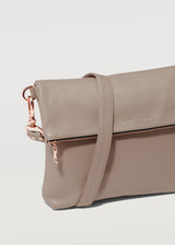 Taupe Fold Over Satchel