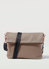 Taupe Fold Over Satchel