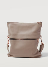 Taupe Fold Over Satchel