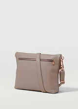 Taupe Fold Over Satchel