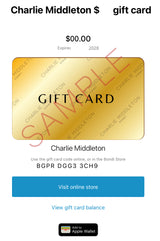 Charlie Middleton Gift Card