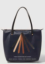 Navy Nappa Bespoke Zip Tote