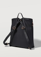 Black Nappa Large Backpack