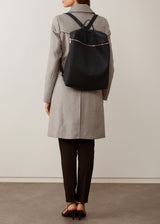 Black Nappa Large Backpack