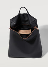 Black Nappa Large Backpack