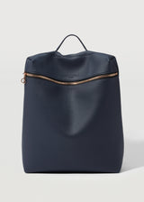 Navy Nappa Large Backpack