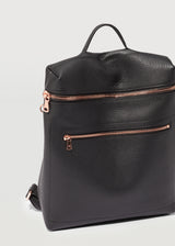 Black Nappa Large Backpack