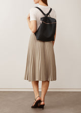 Black Nappa Medium Backpack