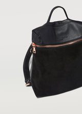 Black Two Tone Mini Backpack