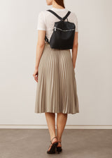 Black Nappa Mini Backpack