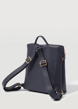 Navy Nappa Mini Backpack