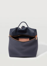 Navy Nappa Mini Backpack
