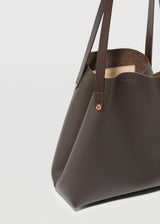 Chocolate Nappa Mini Bespoke Tote