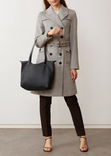 Black Nappa Mini Bespoke Zip Tote