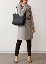 Black Nappa Mini Bespoke Zip Tote