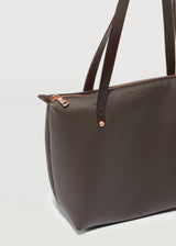 Chocolate Nappa Mini Bespoke Zip Tote