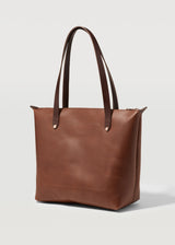 Cognac Mini Bespoke Zip Tote