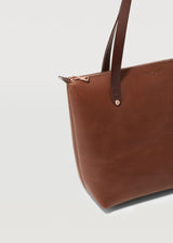 Cognac Mini Bespoke Zip Tote
