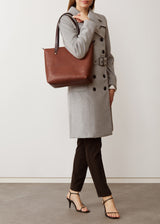 Cognac Mini Bespoke Zip Tote