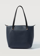 Navy Nappa Mini Bespoke Zip Tote