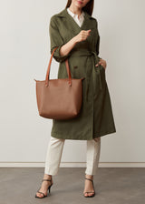 Tan Nappa Mini Bespoke Zip Tote