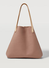 A front view of the Australian made Ballet Bespoke Tote from Charlie Middleton in a buttery soft cowhide.