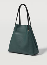 A side on view of the buttery soft Australian Made Bottle Nappa Bespoke Tote by Charlie Middleton.