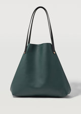 A front view of the Australian made Bottle Nappa Bespoke Tote from Charlie Middleton in a buttery soft cowhide.