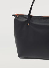 Black Nappa Bespoke Zip Tote