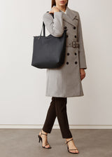 Black Nappa Bespoke Zip Tote