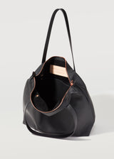 Black Nappa Bespoke Zip Tote