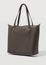 Chocolate Nappa Bespoke Zip tote