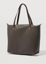 Chocolate Nappa Bespoke Zip tote