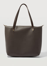 Chocolate Nappa Bespoke Zip tote