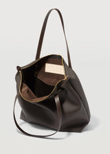 Chocolate Nappa Bespoke Zip tote