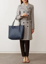Navy Nappa Bespoke Zip Tote