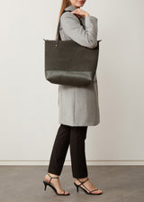 Slate Two Tone Bespoke Zip Tote