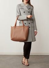 Tan Nappa Bespoke Zip Tote