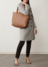 Tan Nappa Bespoke Zip Tote