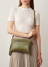 Seaweed Dual Zip Crossbody