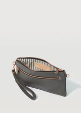 Grey Nappa Mini Dual Zip Crossbody