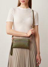 Seaweed Mini Dual Zip Crossbody