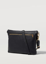 Black Two Tone Fold Over Satchel