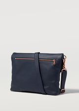Midnight Two Tone Fold Over Satchel